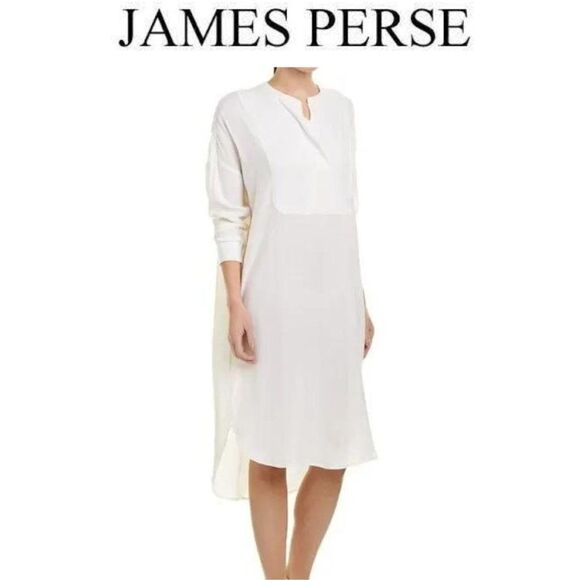 James Perse Tuxedo Wool-Blend Shift Dress Size 1 - Picture 1 of 11